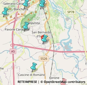 Mappa Via Torino, 10015 Pavone Canavese TO, Italia (3.793)