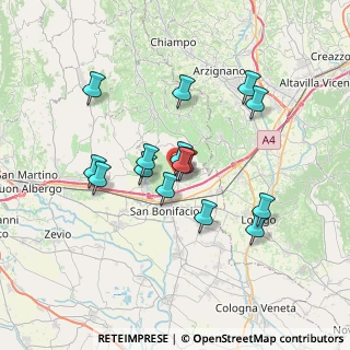 Mappa Via Adriano Bogoni, 37032 Monteforte d'Alpone VR, Italia (6.06667)