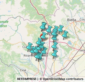Mappa SP di Castellamonte, 10010 Parella TO, Italia (10.1245)