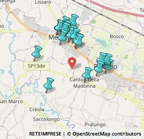 Mappa Via per Mestrino, 35030 Saccolongo PD, Italia (1.657)