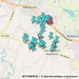 Mappa Via per Mestrino, 35030 Saccolongo PD, Italia (0.74)