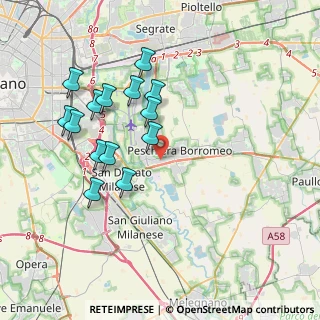Mappa Via G. Brodolini, 20068 Milano MI, Italia (3.70357)