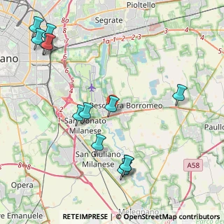 Mappa Via G. Brodolini, 20068 Milano MI, Italia (5.12538)