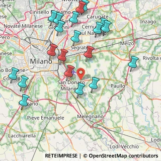 Mappa Via G. Brodolini, 20068 Milano MI, Italia (9.6955)
