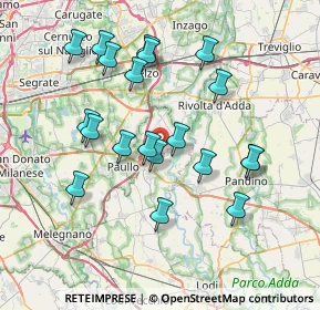 Mappa Via Tripoli, 26833 Merlino LO, Italia (7.2595)