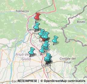 Mappa Via Udine, 33017 Tarcento UD, Italia (9.83389)