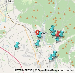 Mappa Via Udine, 33017 Tarcento UD, Italia (3.95909)