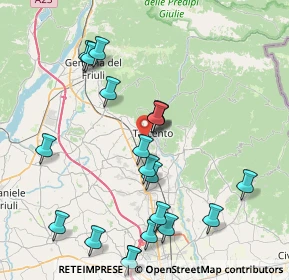 Mappa Via Udine, 33017 Tarcento UD, Italia (8.8175)