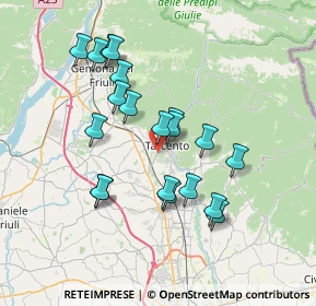 Mappa Via Udine, 33017 Tarcento UD, Italia (6.524)