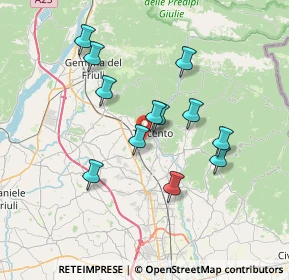 Mappa Via Udine, 33017 Tarcento UD, Italia (6.17833)