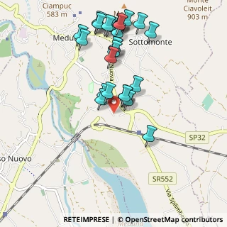 Mappa Via Monteli, 33092 Meduno PN, Italia (0.98519)