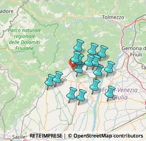 Mappa Via Monteli, 33092 Meduno PN, Italia (9.81063)
