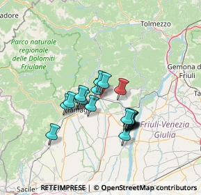 Mappa Via Monteli, 33092 Meduno PN, Italia (10.058)