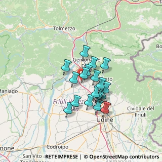 Mappa Via Monsignor Beinat, 33030 Buja UD, Italia (9.67579)