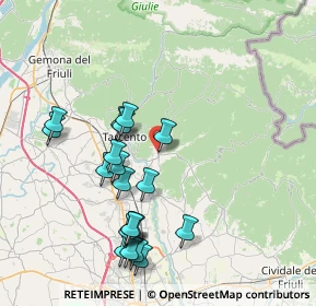 Mappa Via Garibaldi G., 33045 Nimis UD, Italia (7.855)