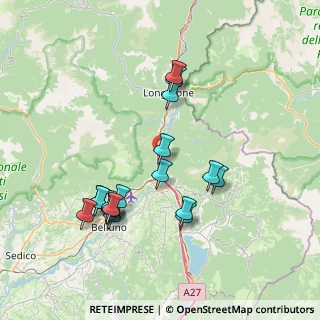 Mappa Autostrada d'Alemagna, 32014 Ponte Nelle Alpi BL, Italia (7.40278)