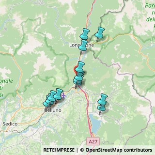 Mappa Autostrada d'Alemagna, 32014 Ponte Nelle Alpi BL, Italia (6.37286)