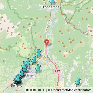 Mappa Autostrada d'Alemagna, 32014 Ponte Nelle Alpi BL, Italia (7.366)