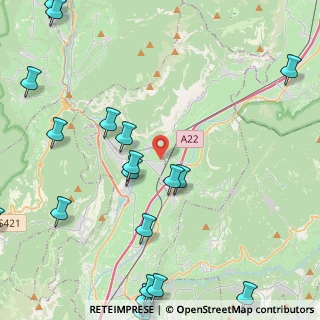 Mappa Via del Teroldego, 38016 Mezzocorona TN, Italia (6.2545)