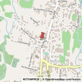 Mappa Via Carducci Giosuè, 8, 33045 Nimis, Udine (Friuli-Venezia Giulia)