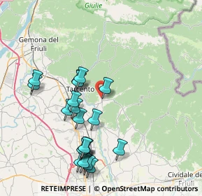 Mappa Via Carducci Giosuè, 33045 Nimis UD, Italia (7.9465)