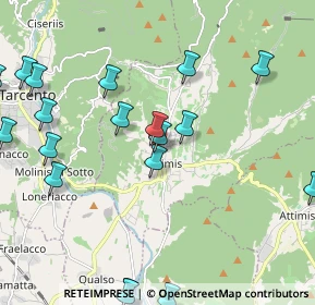 Mappa Via Carducci Giosuè, 33045 Nimis UD, Italia (2.651)