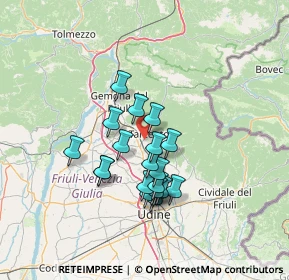 Mappa Via della Ferrovia, 33017 Tarcento UD, Italia (10.9945)