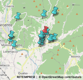 Mappa Via Vittorio Veneto, 33045 Nimis UD, Italia (1.386)