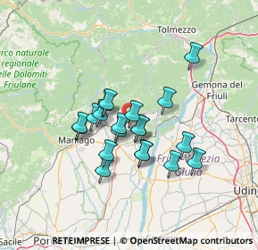 Mappa Via Praforte, 33090 Travesio PN, Italia (10.1425)