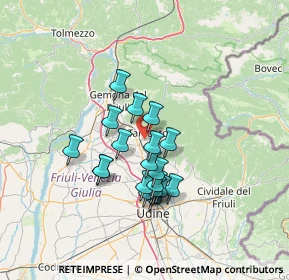 Mappa Via Pasquali, 33017 Tarcento UD, Italia (10.9645)