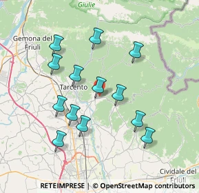 Mappa Via Gori G. B, 33045 Nimis UD, Italia (6.92615)