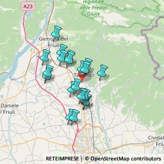 Mappa Via dei Cipressi, 33017 Tarcento UD, Italia (5.4555)