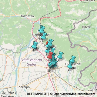 Mappa Via Vittorio Alfieri, 33017 Tarcento UD, Italia (10.83737)