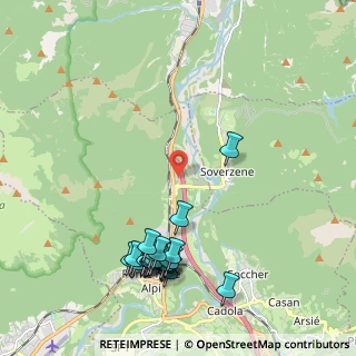 Mappa Area di Servizio Ponte nelle Alpi Ovest, 32014 Ponte Nelle Alpi BL, Italia (2.3915)