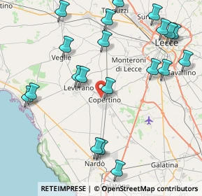 Mappa Via Evangelista Menga, 73043 Copertino LE, Italia (10.8025)