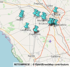 Mappa Via Magistrato Mariano, 73043 Copertino LE, Italia (7.485)
