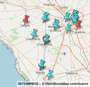 Mappa Via Magistrato Mariano, 73043 Copertino LE, Italia (9.557)