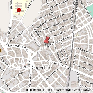 Mappa Via Magistrato Mariano, 79, 73043 Copertino, Lecce (Puglia)