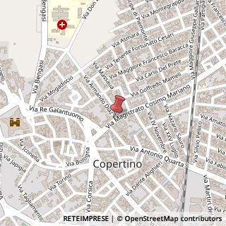 Mappa Via Mariano Cosimo, 85, 73043 Copertino, Lecce (Puglia)