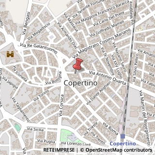 Mappa Via Antonio Quarta, 20, 73043 Copertino, Lecce (Puglia)