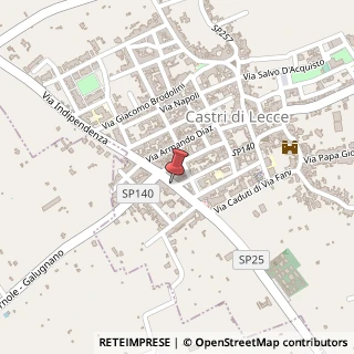 Mappa Via Indipendenza, 50, 73020 Castri di Lecce, Lecce (Puglia)