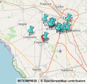 Mappa Via Luigi Pirandello, 73043 Copertino LE, Italia (6.64385)