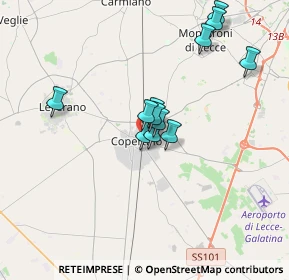 Mappa Via Fabio Filzi, 73043 Copertino LE, Italia (3.145)