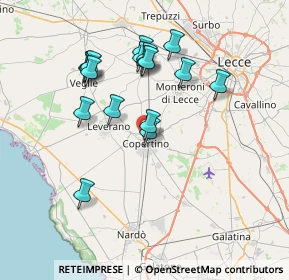 Mappa Piazza Antonio Venturi, 73043 Copertino LE, Italia (7.46824)