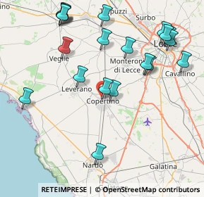 Mappa Piazza Antonio Venturi, 73043 Copertino LE, Italia (10.254)