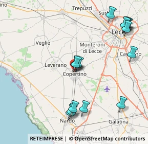 Mappa P.zza A. Venturi, 73043 Copertino LE, Italia (10.286)