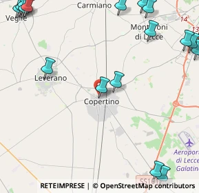 Mappa Piazza Antonio Venturi, 73043 Copertino LE, Italia (7.47474)