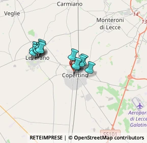 Mappa Piazza Antonio Venturi, 73043 Copertino LE, Italia (2.83846)