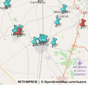 Mappa Via Alessandro Volta, 73043 Copertino LE, Italia (5.516)