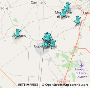 Mappa Via Alessandro Volta, 73043 Copertino LE, Italia (3.03583)